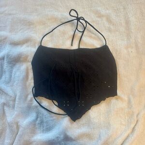 Source Unknown Black Crop Top